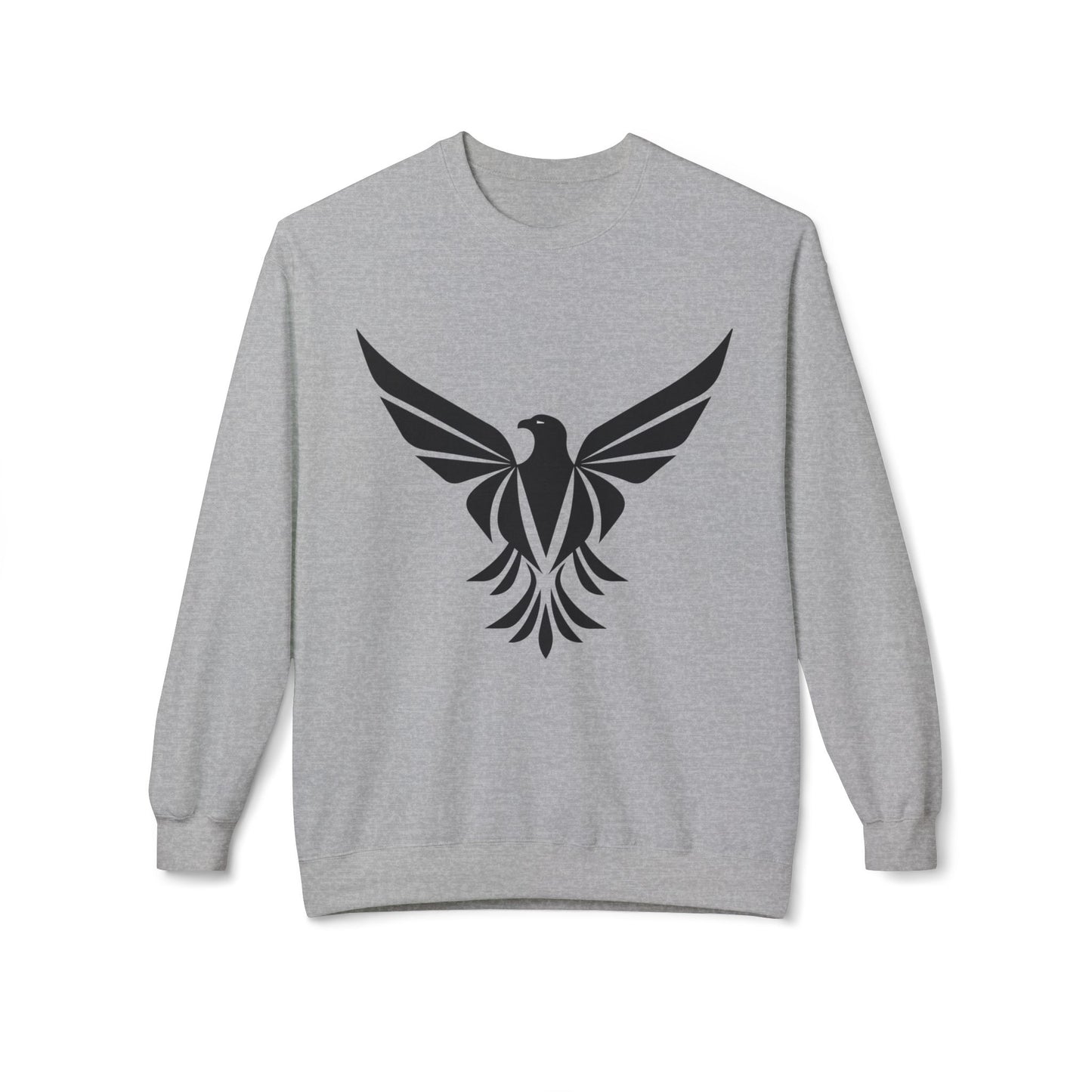 Black Eagle Unisex Midweight Softstyle Fleece Crewneck Sweatshirt - Eccentricity Emporium LLC