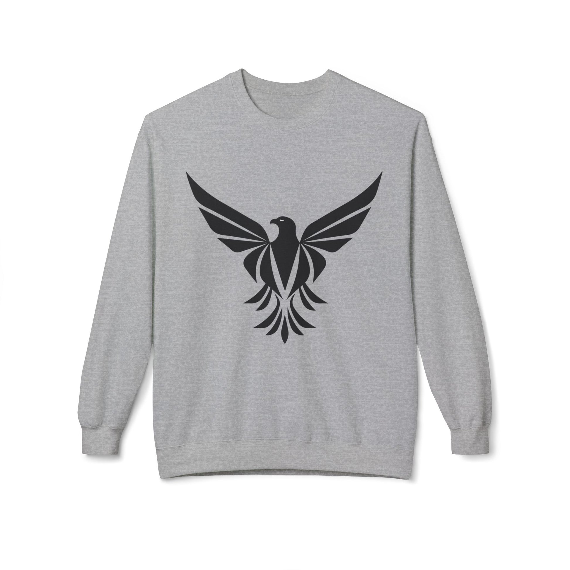 Black Eagle Unisex Midweight Softstyle Fleece Crewneck Sweatshirt - Eccentricity Emporium LLC