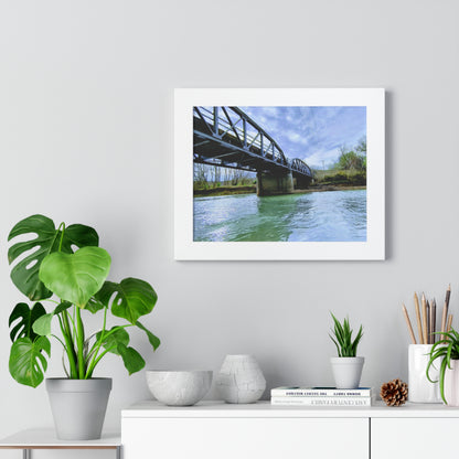 Creek Bridge Framed Horizontal Poster - Eccentricity Emporium LLC