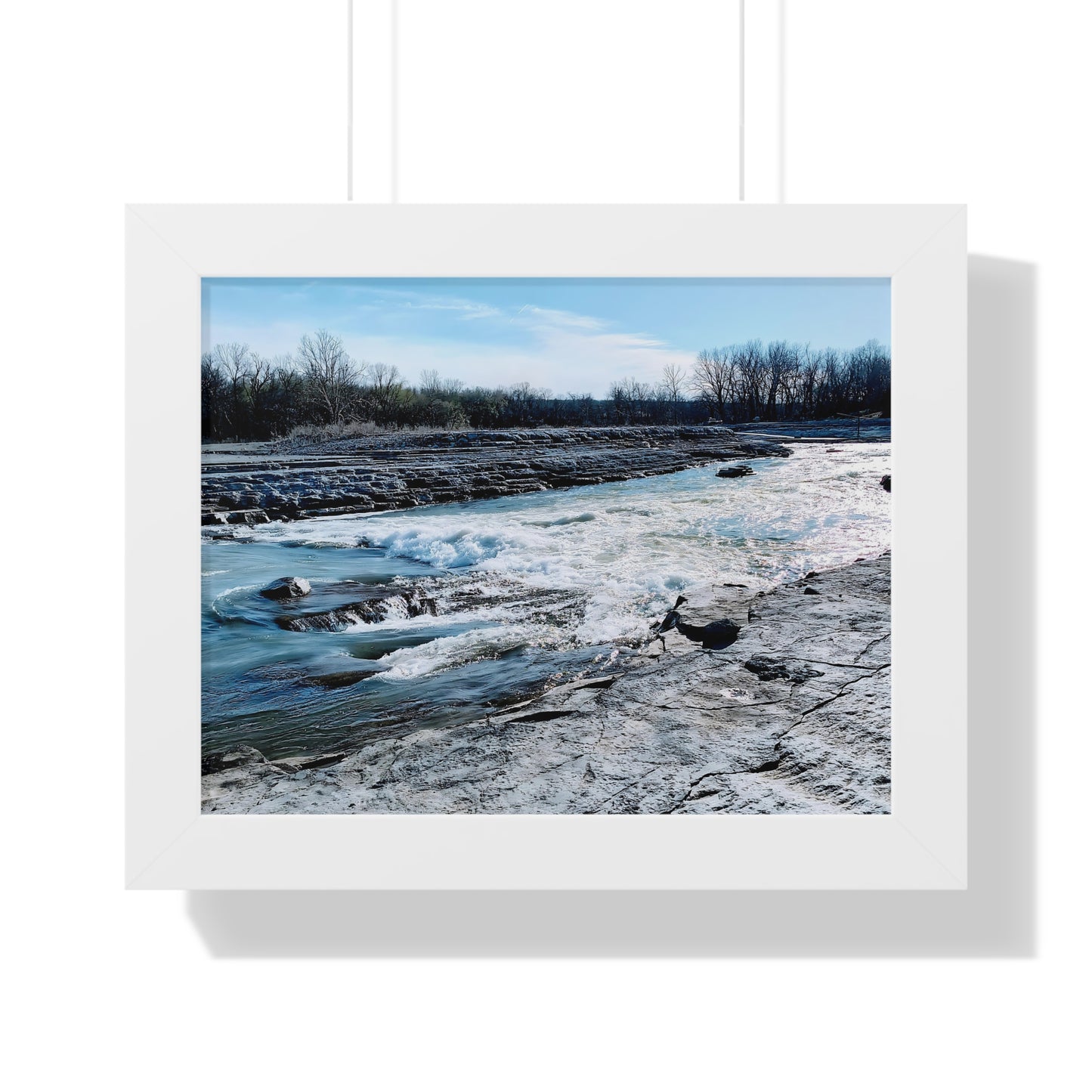 Rushing Waters Framed Horizontal Poster - Eccentricity Emporium LLC