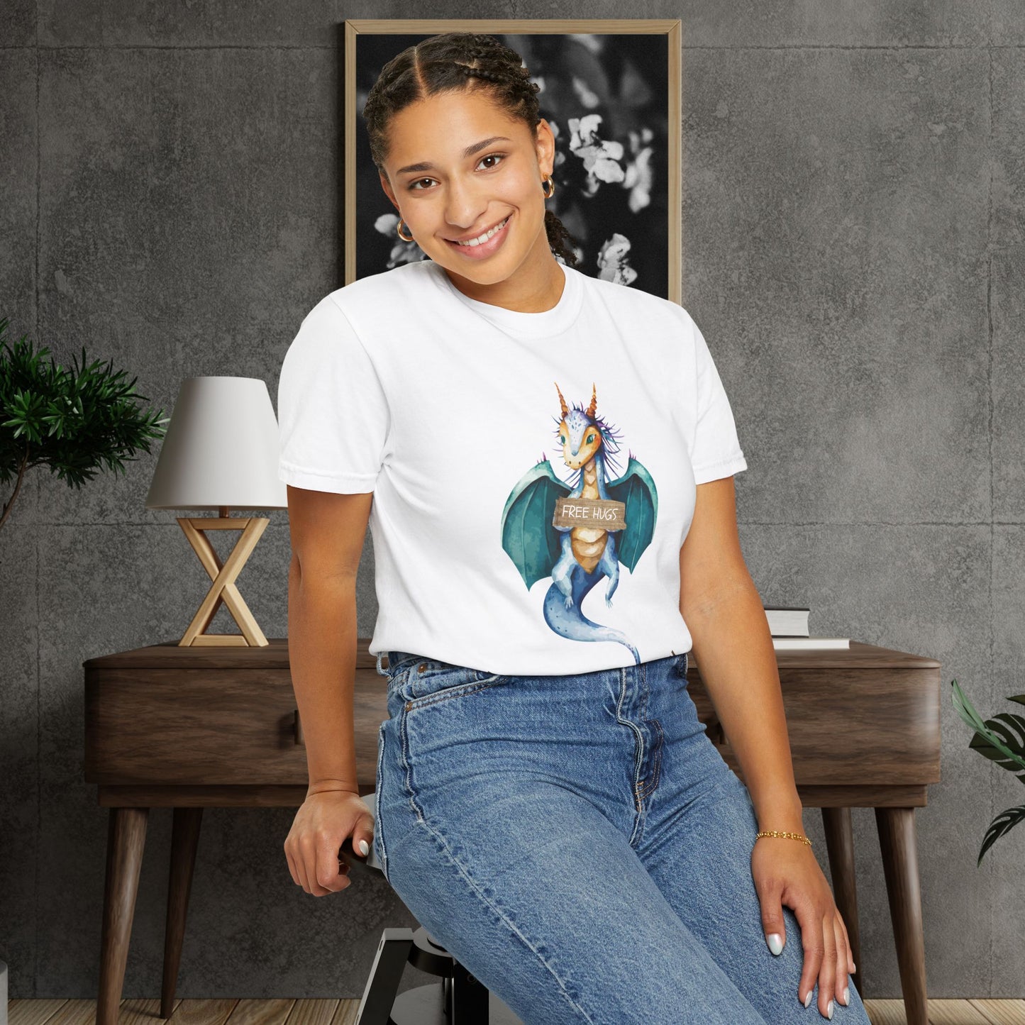 Just Kidding! I Bite Dragon T-Shirt — Cute Sarcastic Fantasy Tee