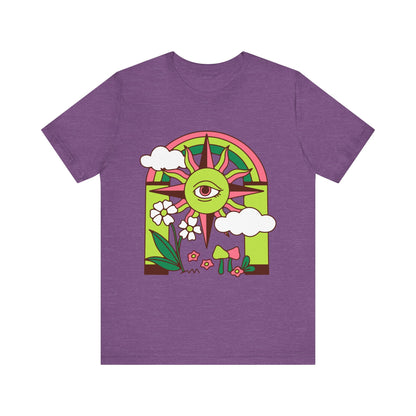 Psychedelic Sun and Eye Short Sleeve T-Shirt