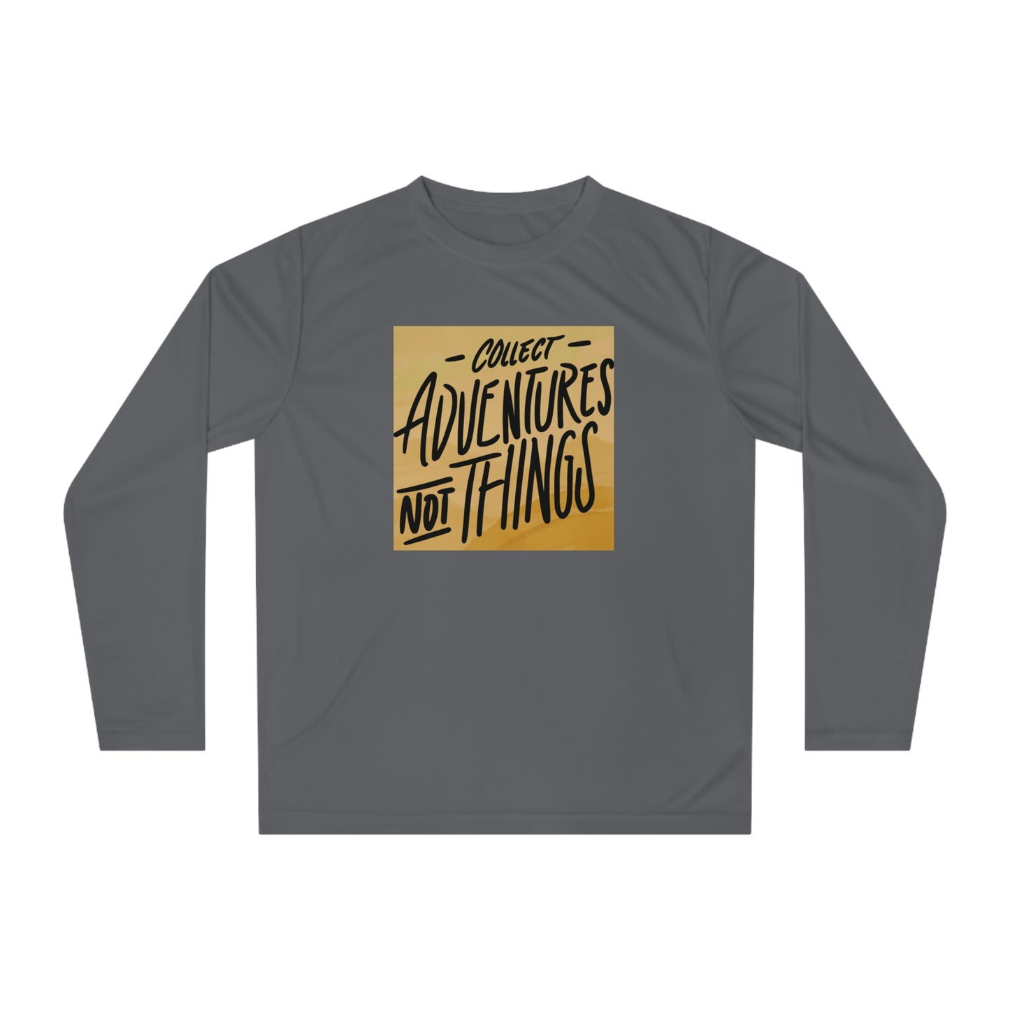 Collect Adventures Not Things – Minimalist Travel Quote Tee