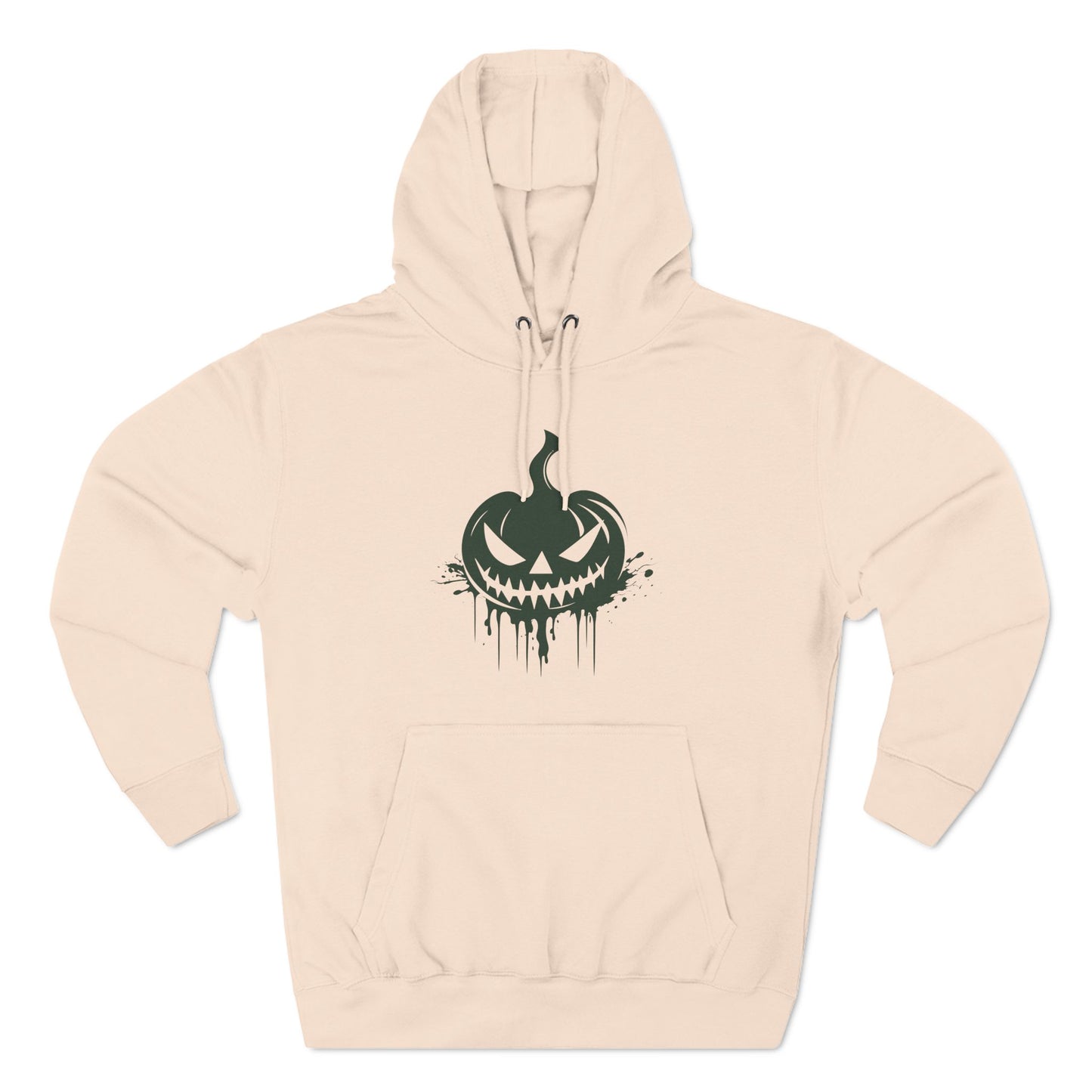 Scary Pumpkin Three-Panel Fleece Hoodie