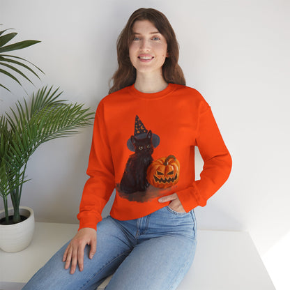 Black Cat Unisex Heavy Blend™ Crewneck Sweatshirt