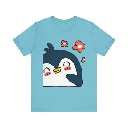 Shy Penguin Unisex Jersey Short Sleeve Tee