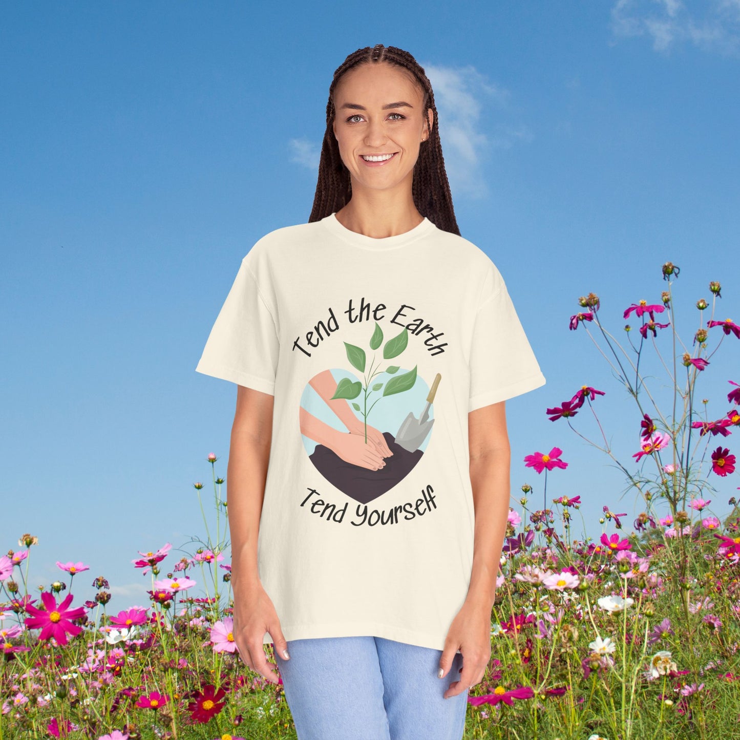 Tend the Earth, Tend Yourself | Comfort Colors® Botanical Affirmation Tee