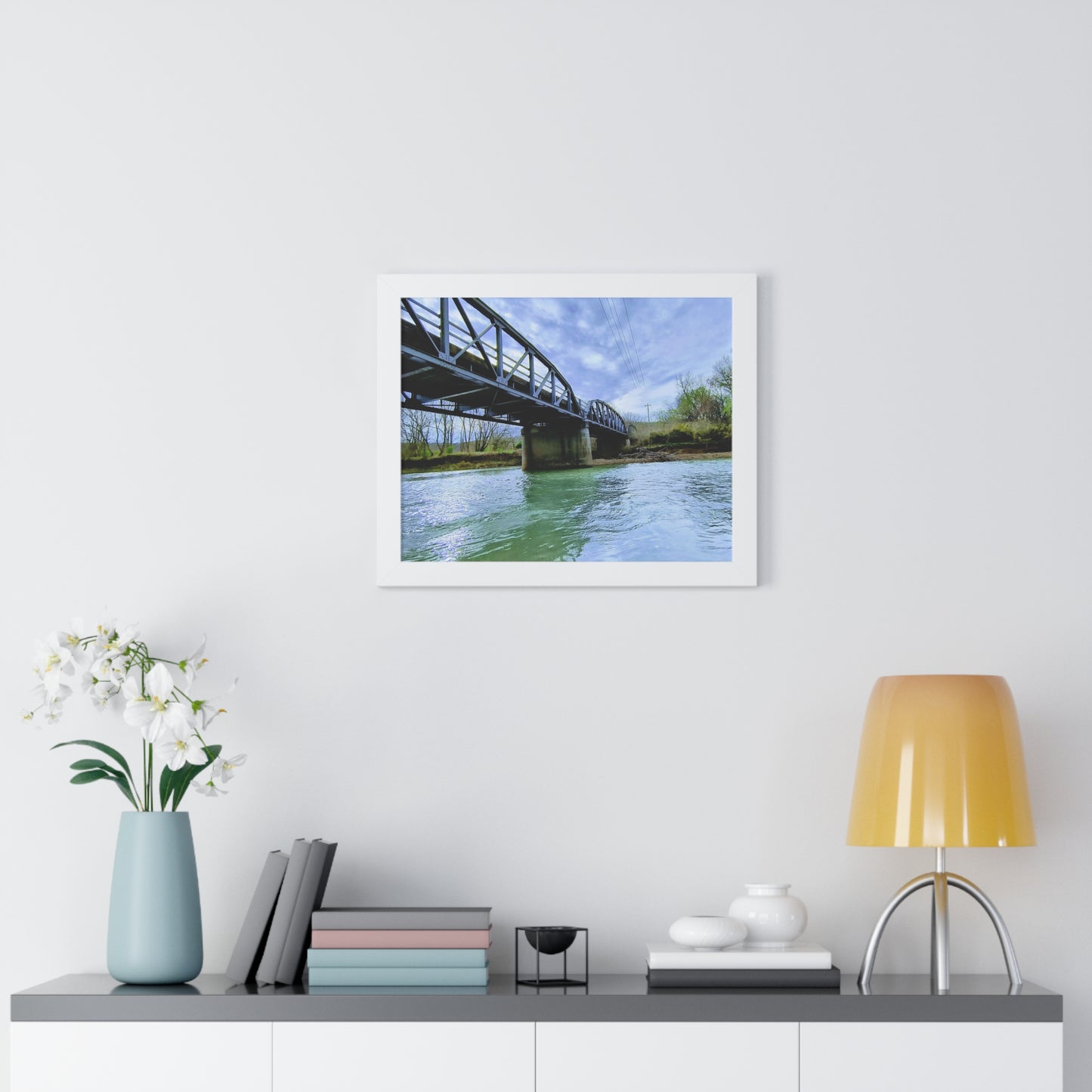 Creek Bridge Framed Horizontal Poster - Eccentricity Emporium LLC