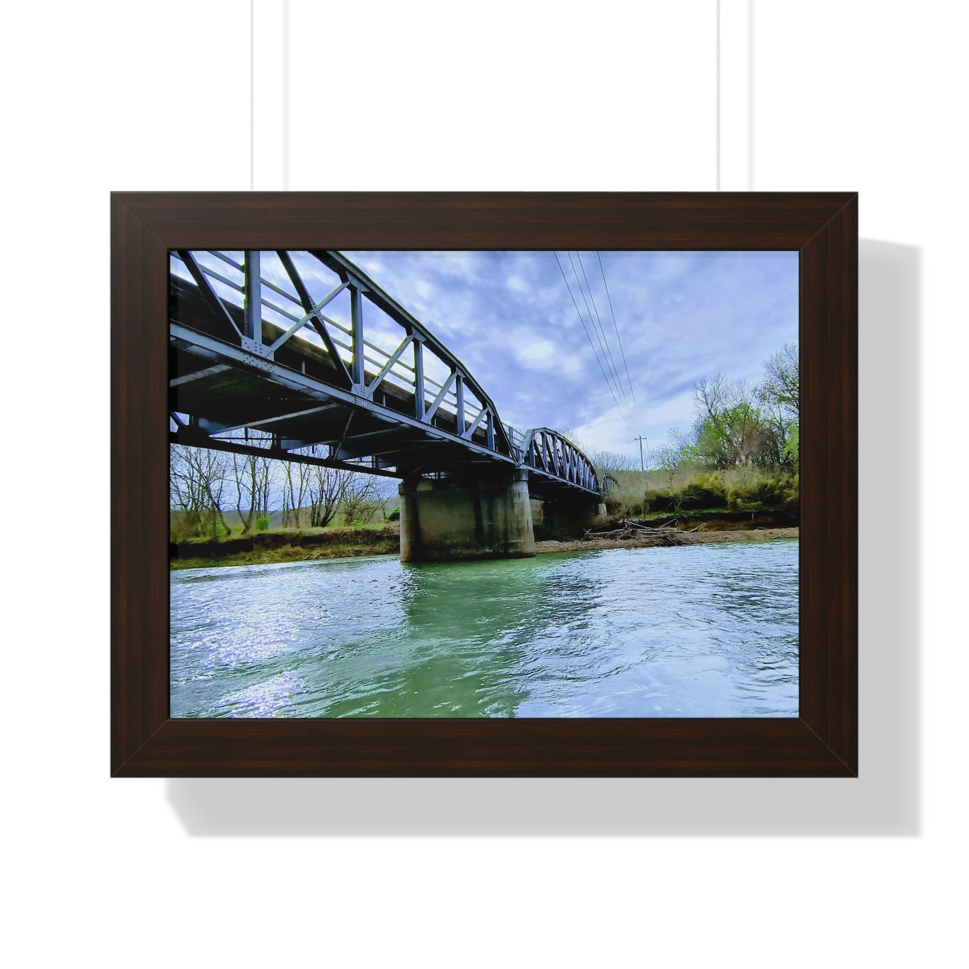 Creek Bridge Framed Horizontal Poster - Eccentricity Emporium LLC