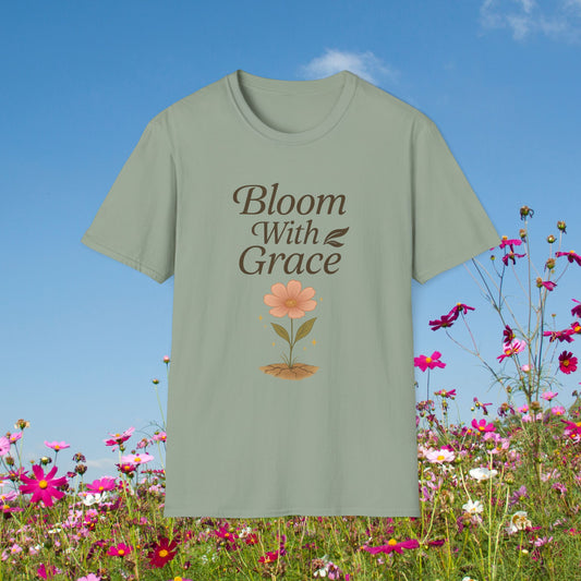 Bloom With Grace – Botanical Empowerment T-Shirt