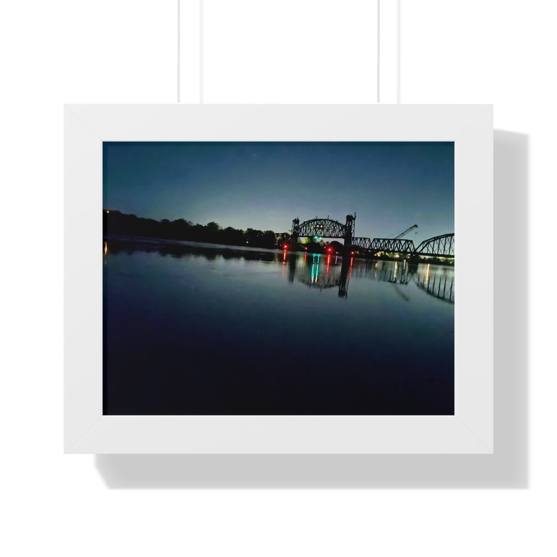 River Bridge Framed Horizontal Poster - Eccentricity Emporium LLC