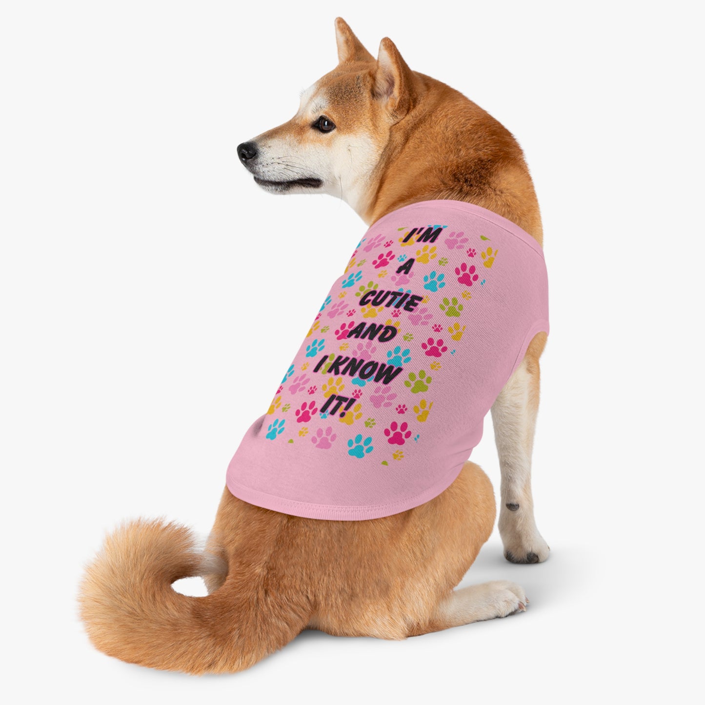 Pet Tank Top - I'm a Cutie and I Know It Design