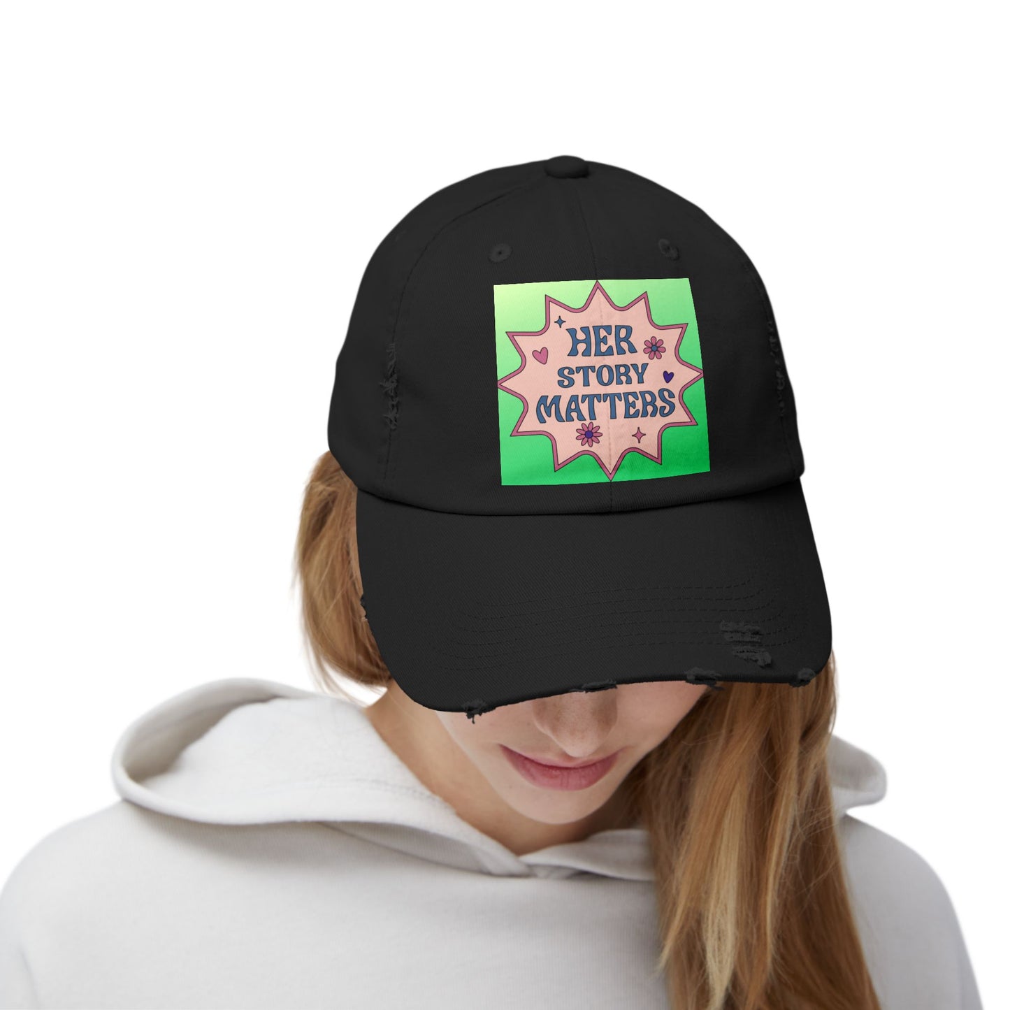 Her Story Matters Unisex Distressed Cap - Eccentricity Emporium LLC