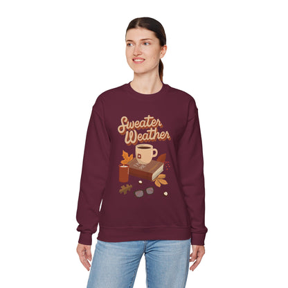 Sweater Weather Cotton Unisex Heavy Blend™ Crewneck Sweatshirt