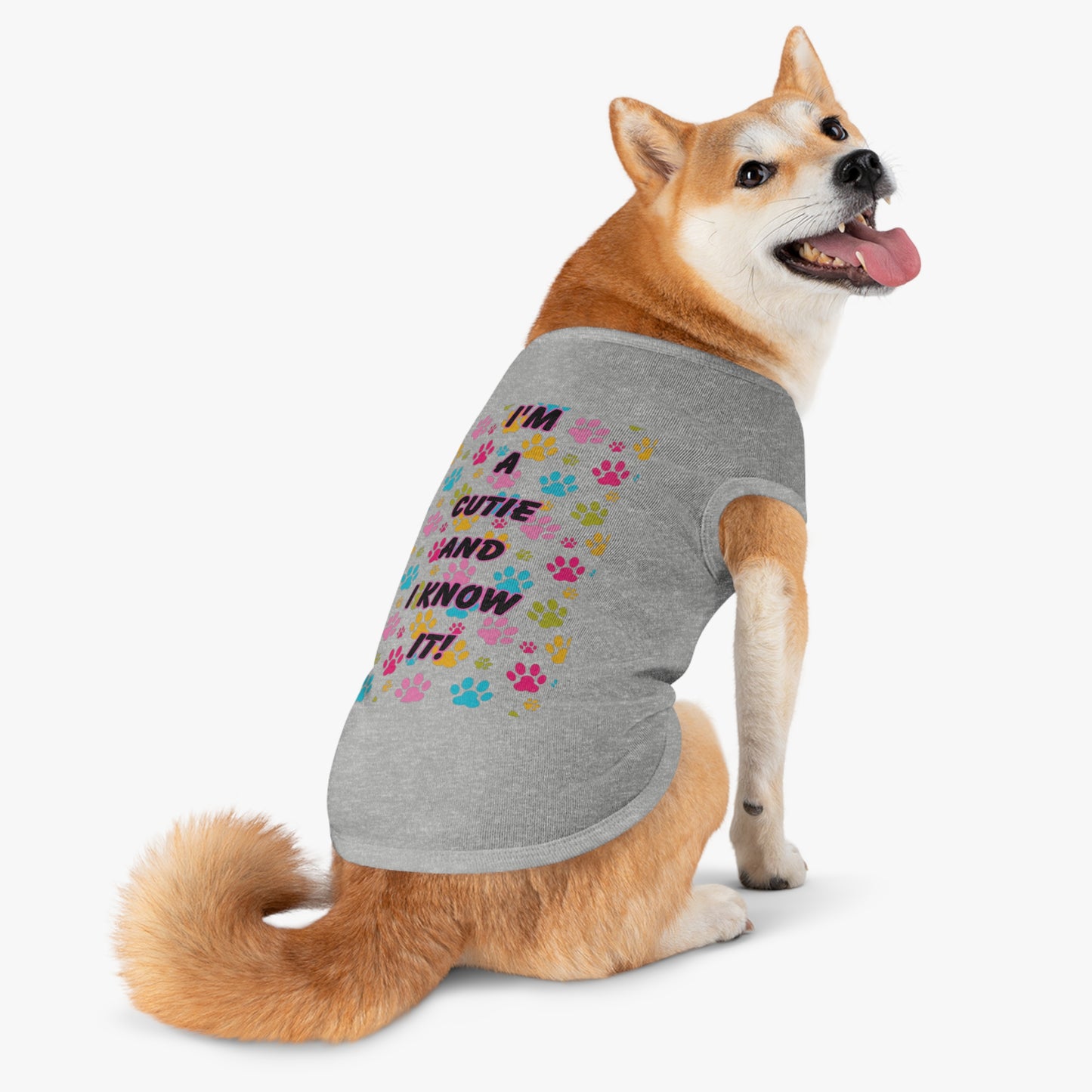 Pet Tank Top - I'm a Cutie and I Know It Design