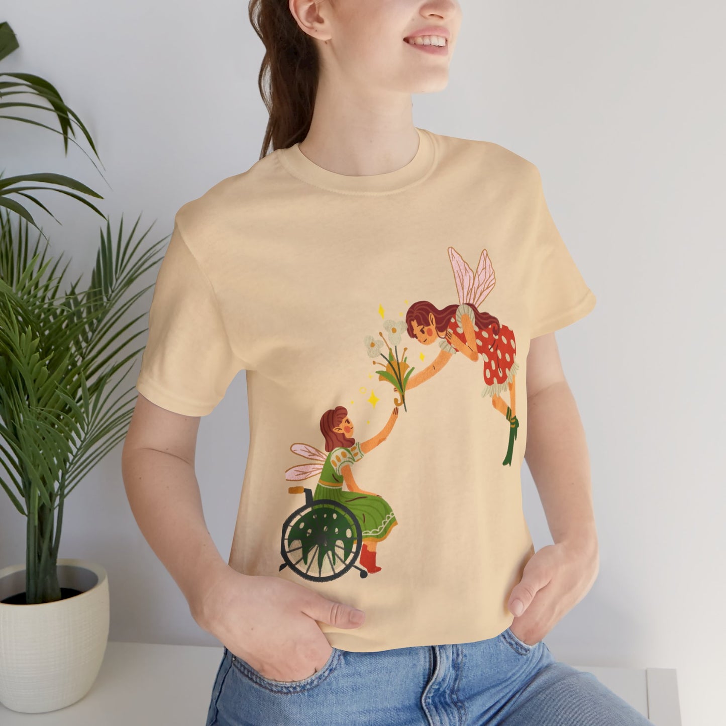 Fairy Giving Flowers Short Sleeve Tee