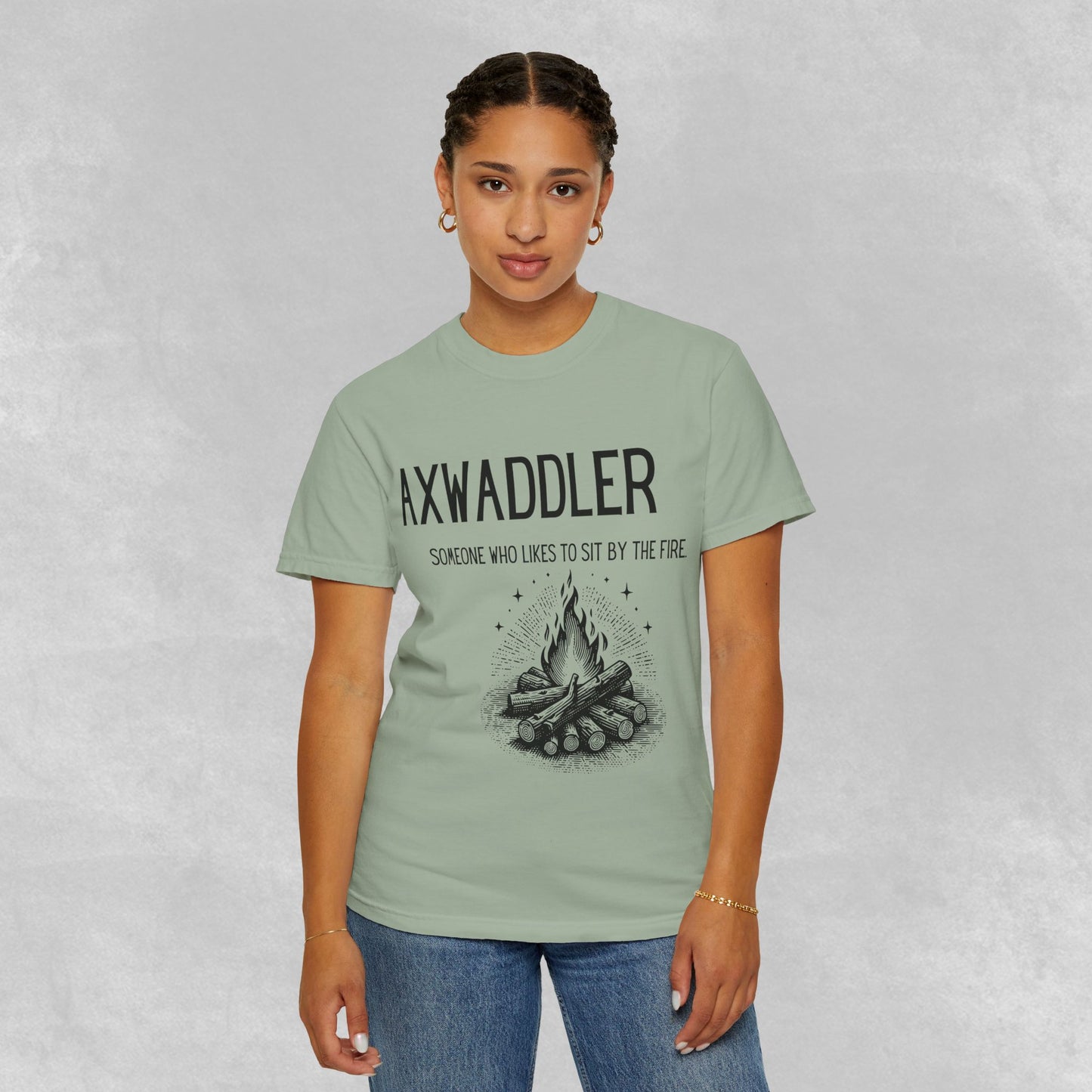 Axwaddler Definition Graphic Tee | Cozy Fire-Sitter Gift | Unique Words Comfort Shirt