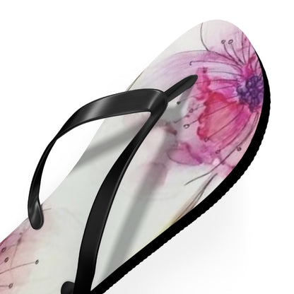 Watercolor Flowers Flip Flops - Eccentricity Emporium LLC