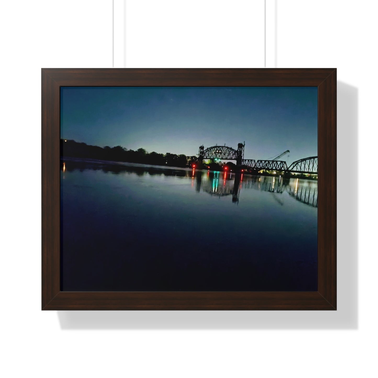 River Bridge Framed Horizontal Poster - Eccentricity Emporium LLC