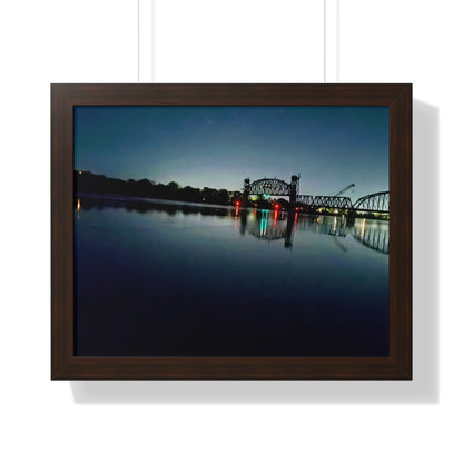 River Bridge Framed Horizontal Poster - Eccentricity Emporium LLC