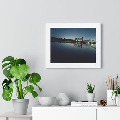 River Bridge Framed Horizontal Poster - Eccentricity Emporium LLC