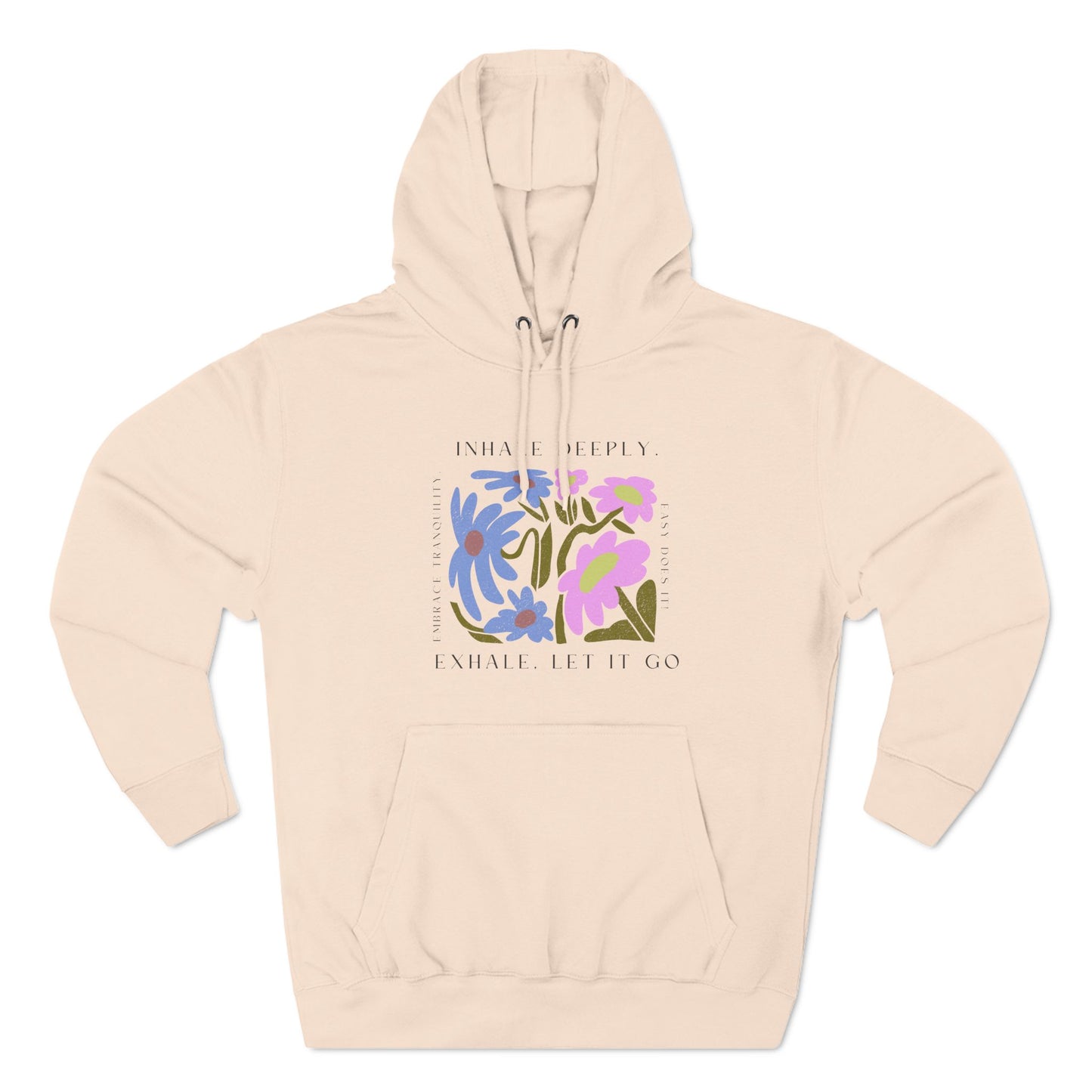 Inhale Deeply Three-Panel Fleece Hoodie