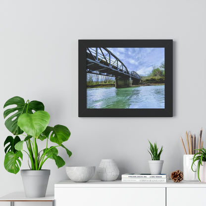 Creek Bridge Framed Horizontal Poster - Eccentricity Emporium LLC