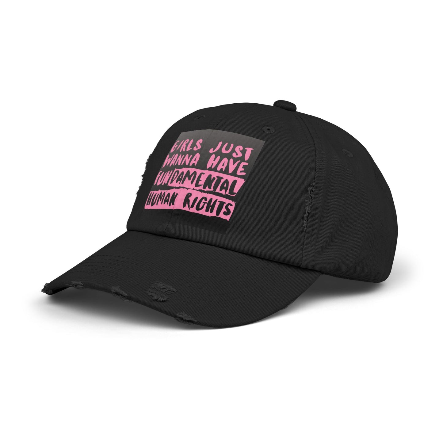 Girls Fundamental Rights Unisex Distressed Cap - Eccentricity Emporium LLC