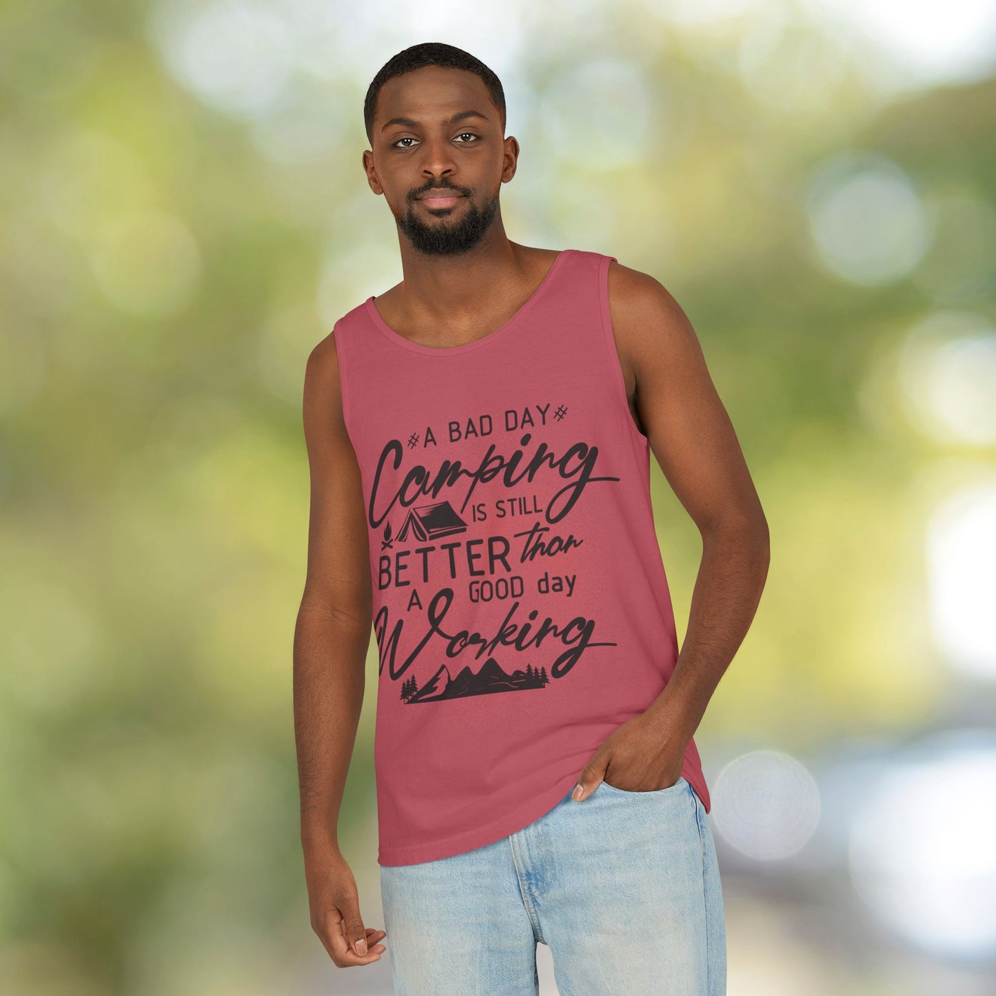 Better Than Work Camping Tank | Sarcastic Nature Lover Unisex Top