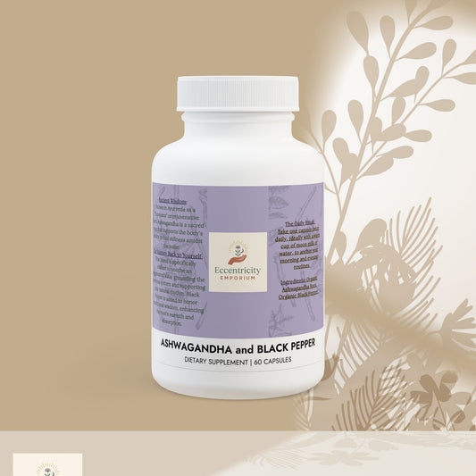 Ashwagandha & Black Pepper – Organic Root Adaptogen for Grounding & Vitality