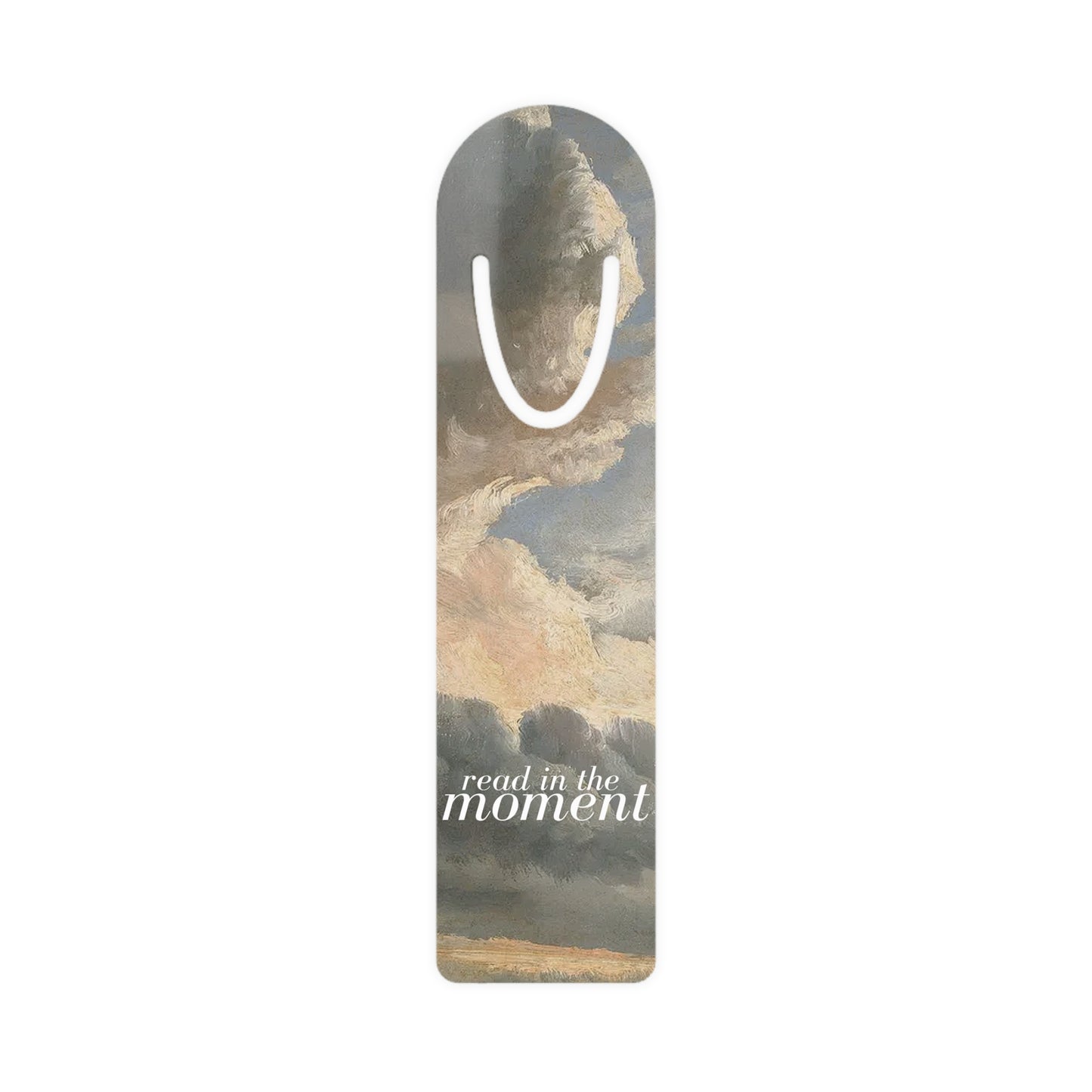 Read in the Moment Metal Bookmark — Cloudscape Design