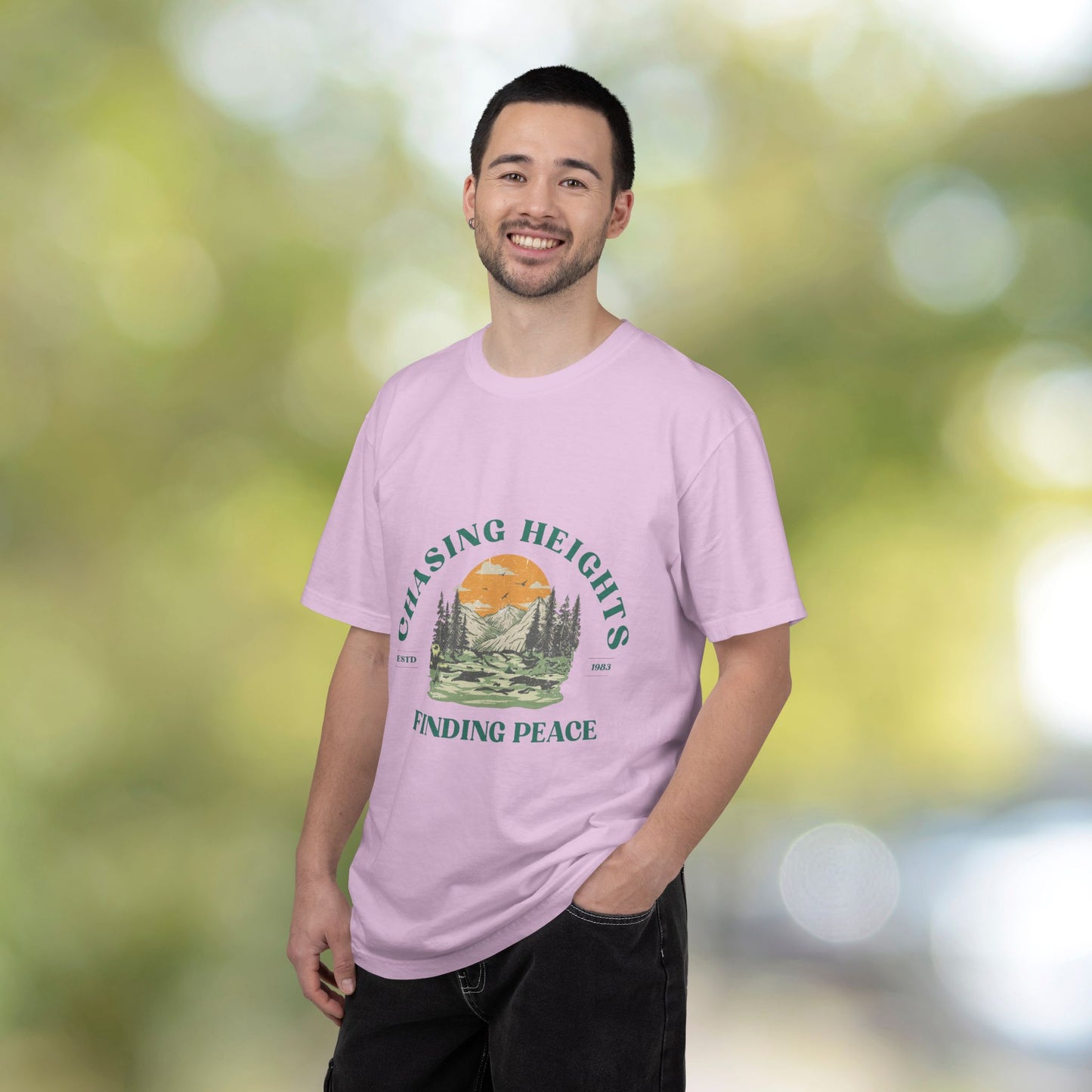 Chasing Heights, Finding Peace – Mountain Nature Tee (ESTD 1983)