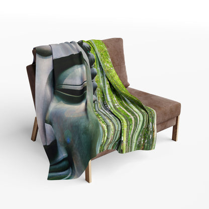 Buddha Statue Arctic Fleece Blanket - Eccentricity Emporium LLC