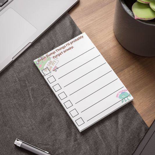 Funny Teacher Post-it® Notes - "Things Not to Forget" Desk Pad - Relatable Educator Gift