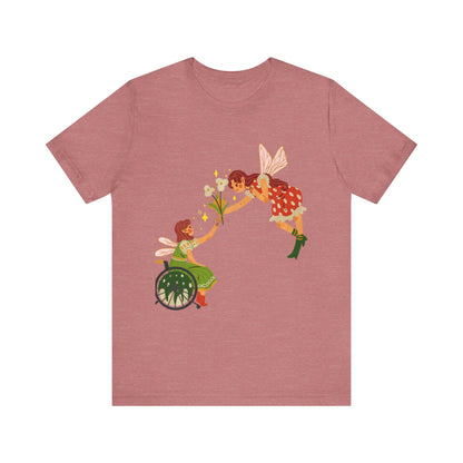 Fairy Giving Flowers Short Sleeve Tee