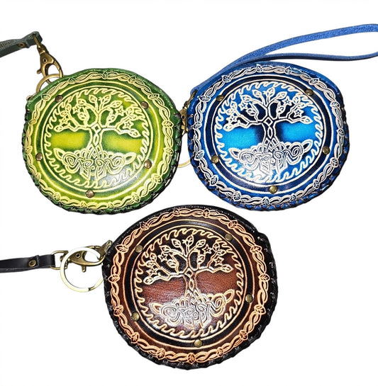 Tree of Life Leather Wristlet & Coin Purse
