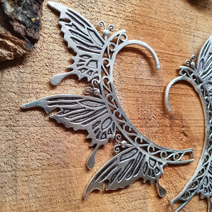 Handmade Golden & Silver Fairy Wings Ear Cuff